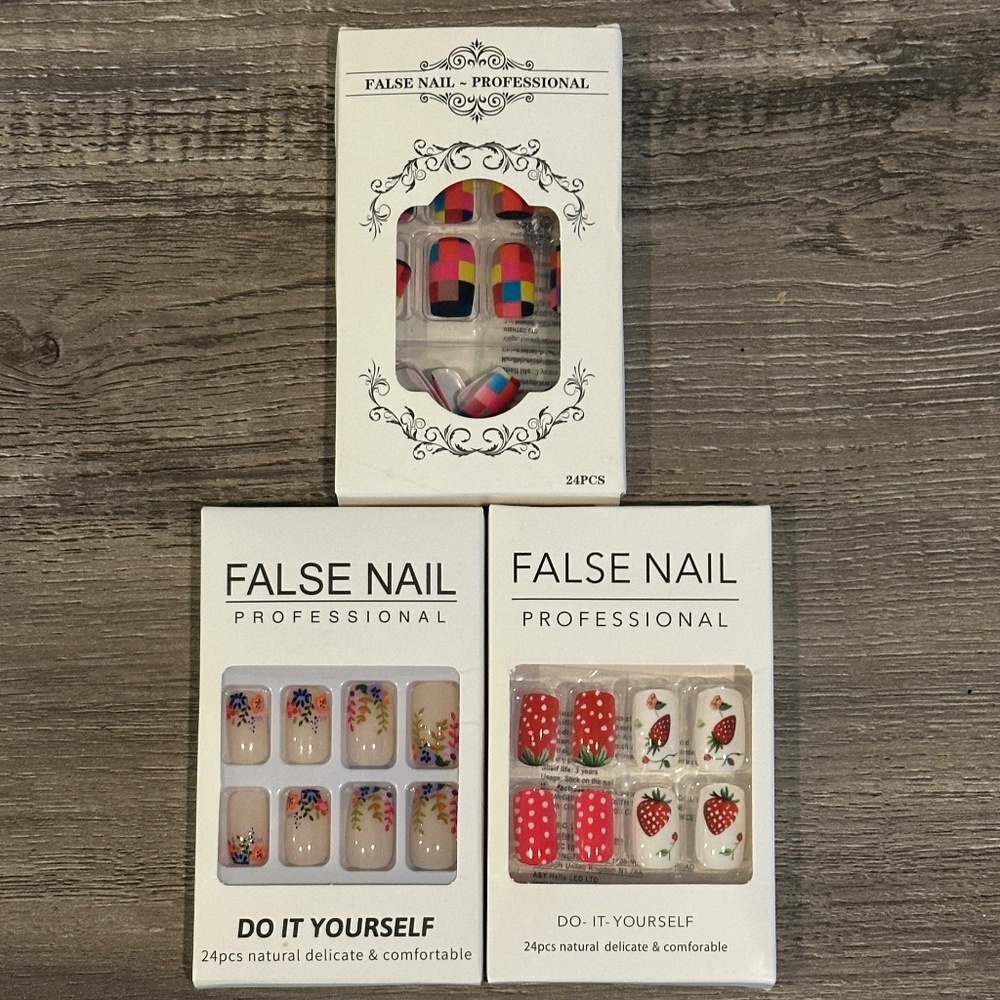 3 packs of press on nails